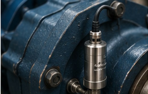 Condition monitoring sensor mounted to machinery